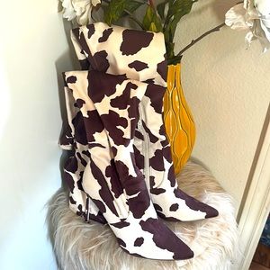 Steve Madden Viktory Cow Print Boots